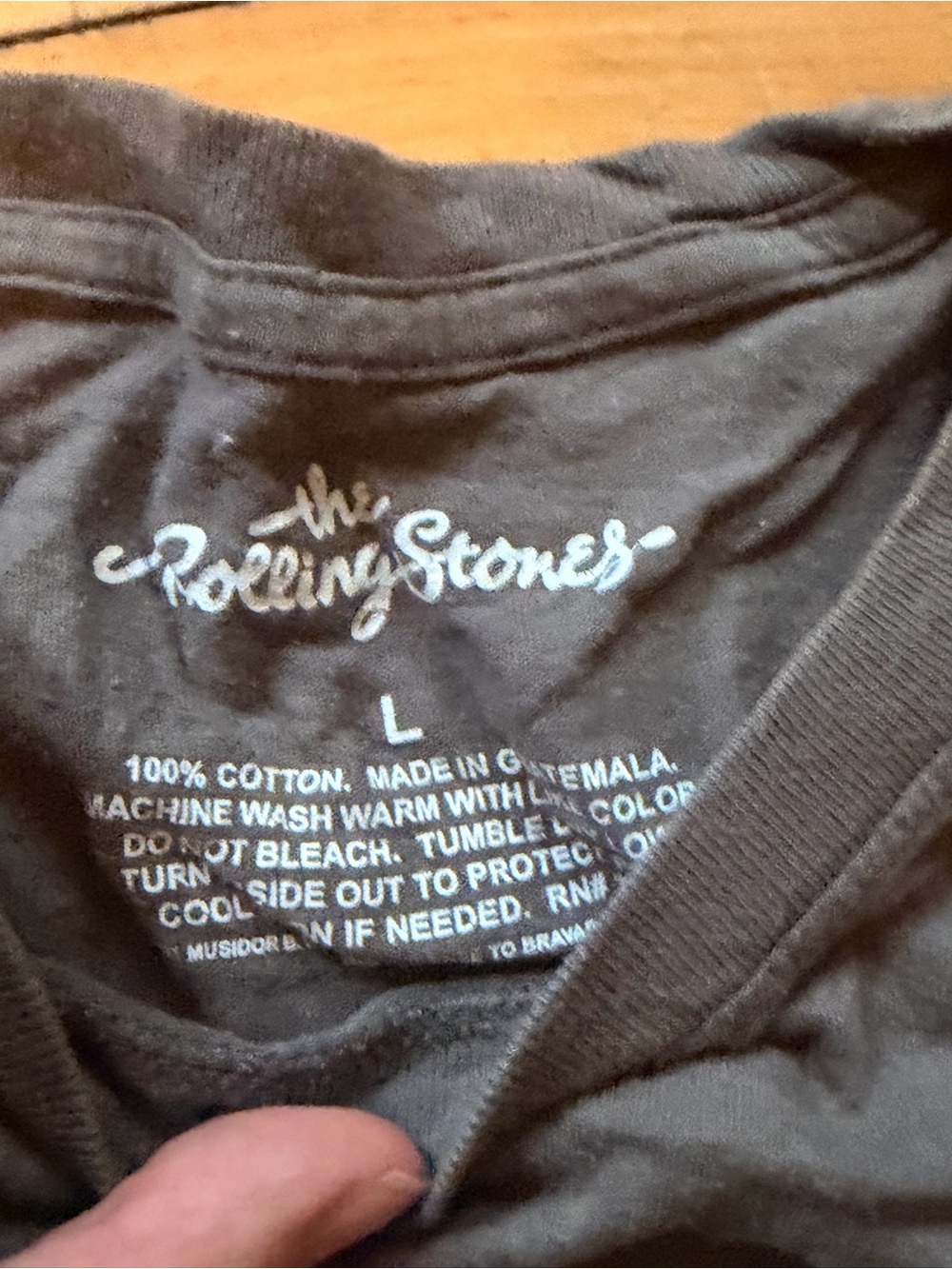 the Rolling Stones Black Kids Tee with Colorful Tongue Grid - Picture 3 of 3
